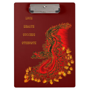 Carpeta De Pinza Diseño rojo y dorado de China Dragon