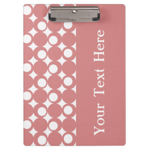 Carpeta De Pinza Diseño rosado de la bola de la MOD con el texto d