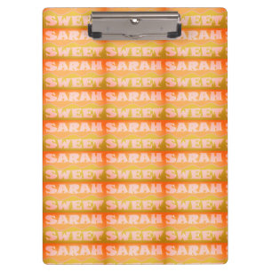 Carpeta De Pinza Diseño Sarah Sweet colores de arena verde claro