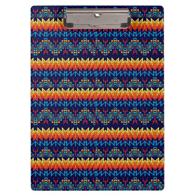 Carpeta De Pinza Diseño tribal abstracto (Anverso)