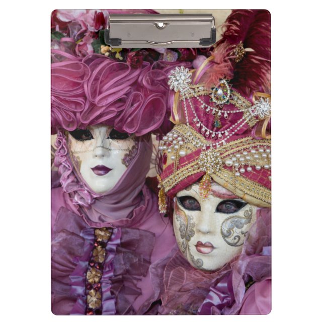 Carpeta De Pinza disfraz de Carnaval morado, Venecia (Anverso)