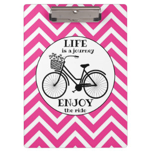 Carpeta De Pinza Disfruta Del Paseo Bicicleta Con Flores Motivaci