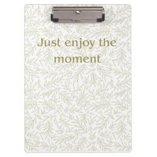 Carpeta De Pinza "Disfruta el Momento" Botánico Mindfulness Duro