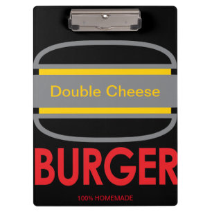 Carpeta De Pinza Diversión del icono de la hamburguesa de queso dob