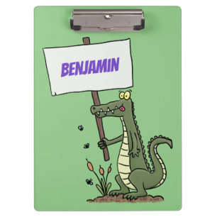 Carpeta De Pinza Divertido cocodrilo alineador con personalizado de