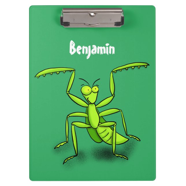 Carpeta De Pinza Divertido ilustracion personalizado de mantis de o (Anverso)