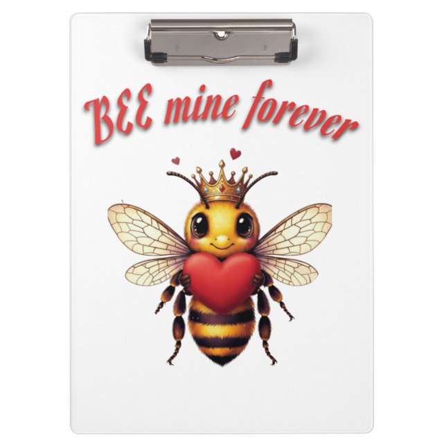 Carpeta De Pinza Diviértete con un Valentín de Abeja Gracioso  (Anverso)