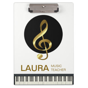 Carpeta De Pinza DJ musical de música de piano de oro