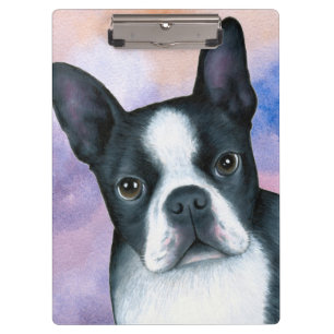 Carpeta De Pinza dog 128 color Boston Terrier