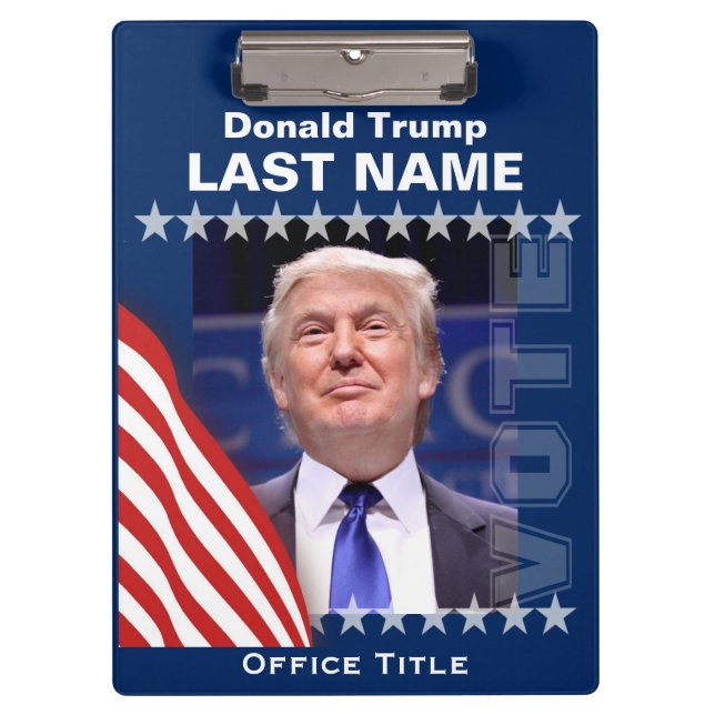 Carpeta De Pinza Donald Trump para presidente 2016 (Anverso)