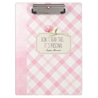 Carpeta De Pinza Don't Read This, It's Personal – Cute Pink Floral