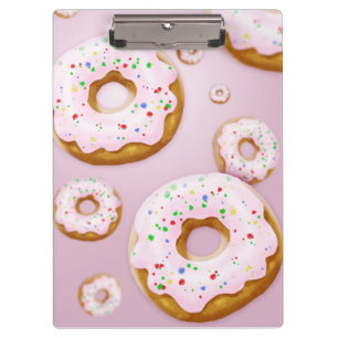 Carpeta De Pinza Donuts rosados con espolvorines
