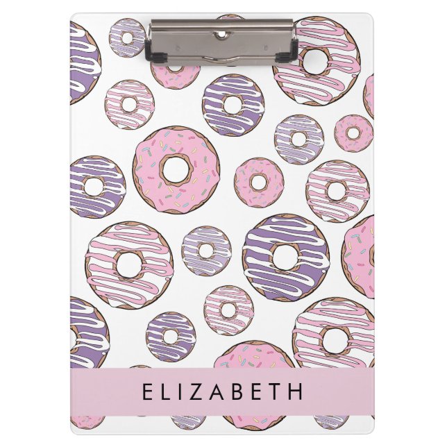 Carpeta De Pinza Donuts rosados, Donuts morados, salpicaduras, tu n (Anverso)