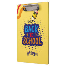 Carpeta De Pinza Doodle divertido personalizado 'De vuelta al cole'