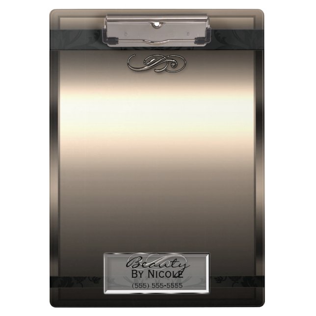 Carpeta De Pinza Dorado Bronze Shine Elegante Moda Glam Personaliza (Anverso)