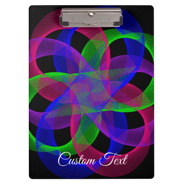 Carpeta De Pinza Double Loop Mesh Geometric Clipboard (Anverso)