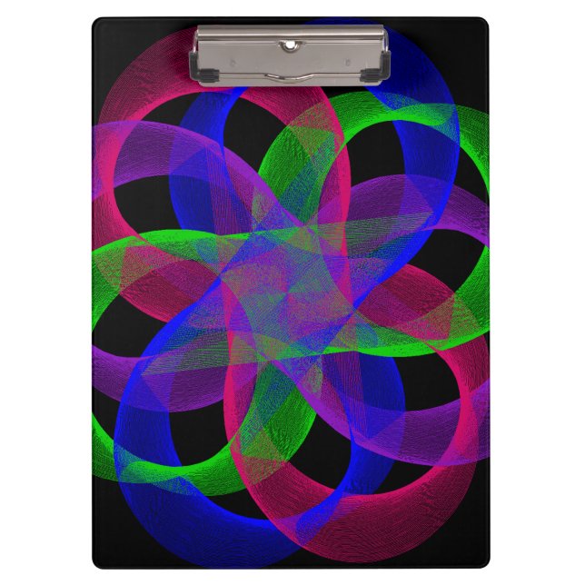 Carpeta De Pinza Double Loop Mesh Geometric Clipboard (Anverso)