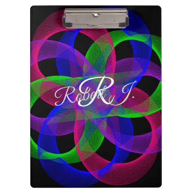 Carpeta De Pinza Double Loop Mesh Geometric Clipboard (Anverso)