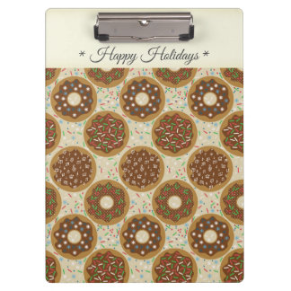 Carpeta De Pinza Doughnut Felices Fiestas