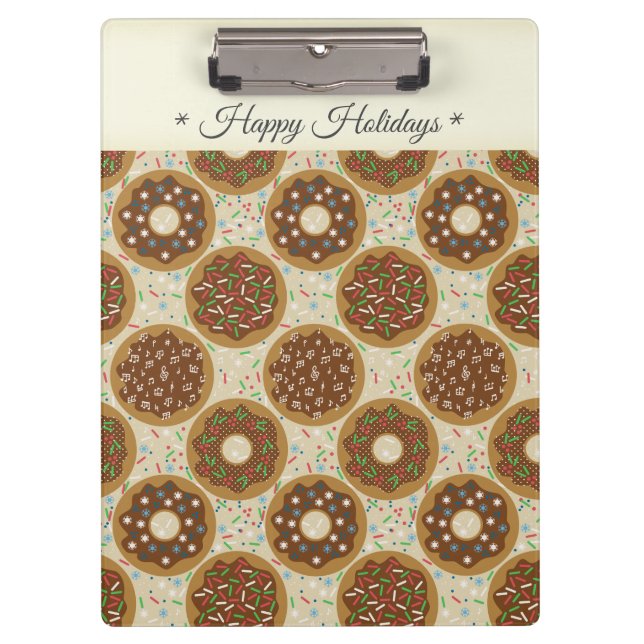 Carpeta De Pinza Doughnut Felices Fiestas (Anverso)