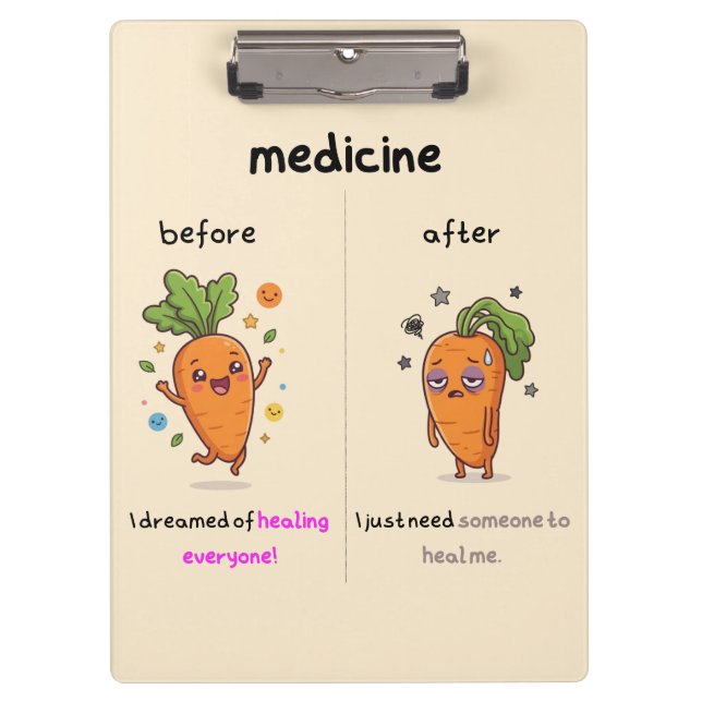 Carpeta De Pinza Dr. Carrot Before & After Medicine Funny Medical C (Anverso)