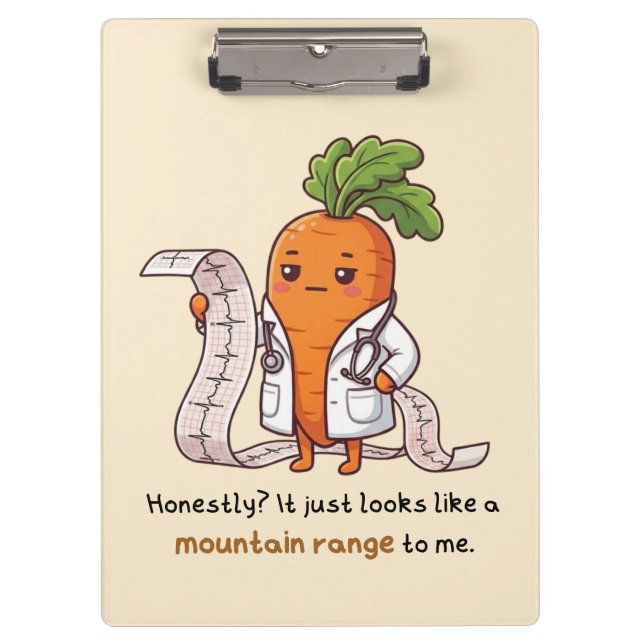 Carpeta De Pinza ​Dr. Carrot ECG Funny Medical Clipboard  (Anverso)