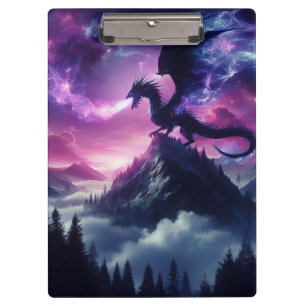 Carpeta De Pinza Dragón Etéreo Oscuro Medieval
