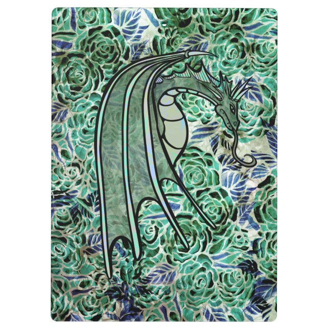 Carpeta De Pinza Dragones Rosas Green Nature Dragons Resumen Rosa (Reverso)