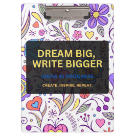 Carpeta De Pinza Dream Big, Write Bigger – Inspirational