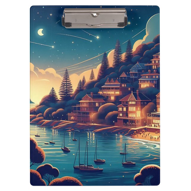 Carpeta De Pinza Dreamy Coastal Night (Anverso)