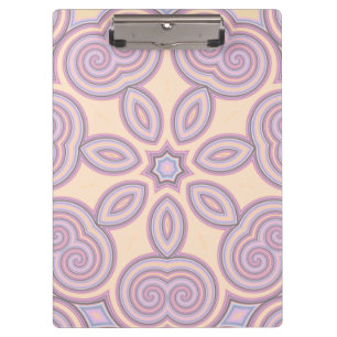 Carpeta De Pinza Dreamy Swirls - Patrón Psicodélico Pastel