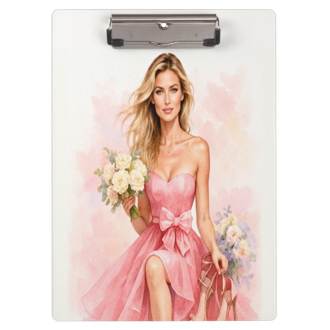 Carpeta De Pinza Dreamy Watercolor Bride (Anverso)