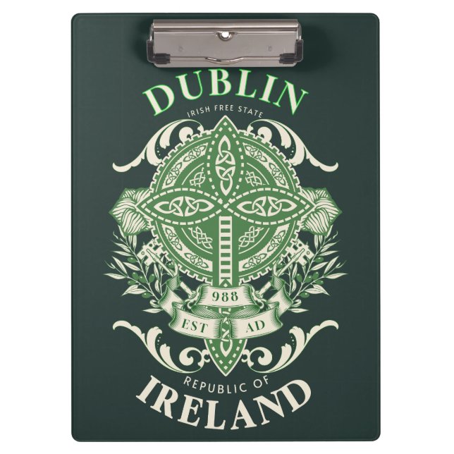 Carpeta De Pinza Dublin Irlanda Cruz Celta Irlandesa (Anverso)
