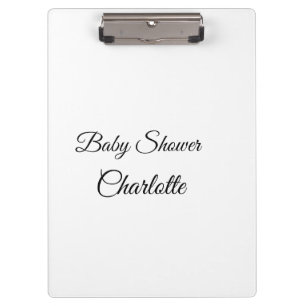 CARPETA DE PINZA DUCHA DE BEBÉ SIMPLE MINIMALISTA.CUTIE AGREGAR NOM