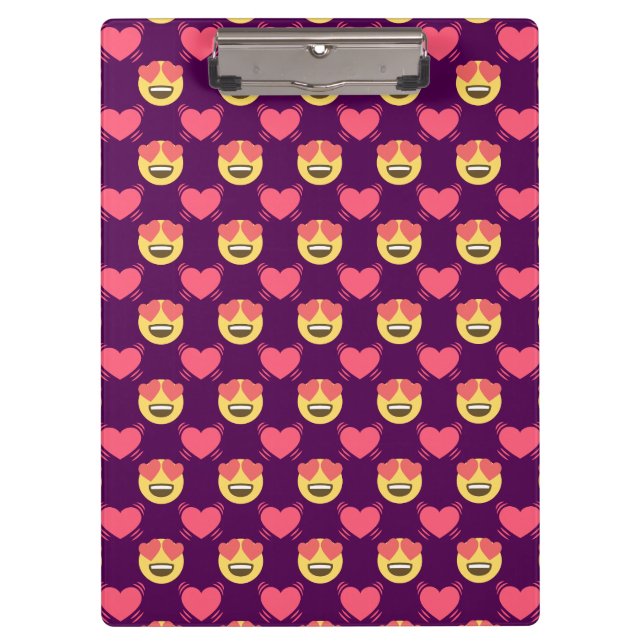 Carpeta De Pinza Dulce dulce en amor Emoji, patrón cardíaco (Anverso)