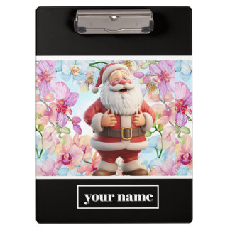 Carpeta De Pinza Dulce Santa Claus Caprichoso con Floral