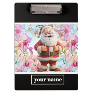 Carpeta De Pinza Dulce Santa Claus Caprichoso con Floral