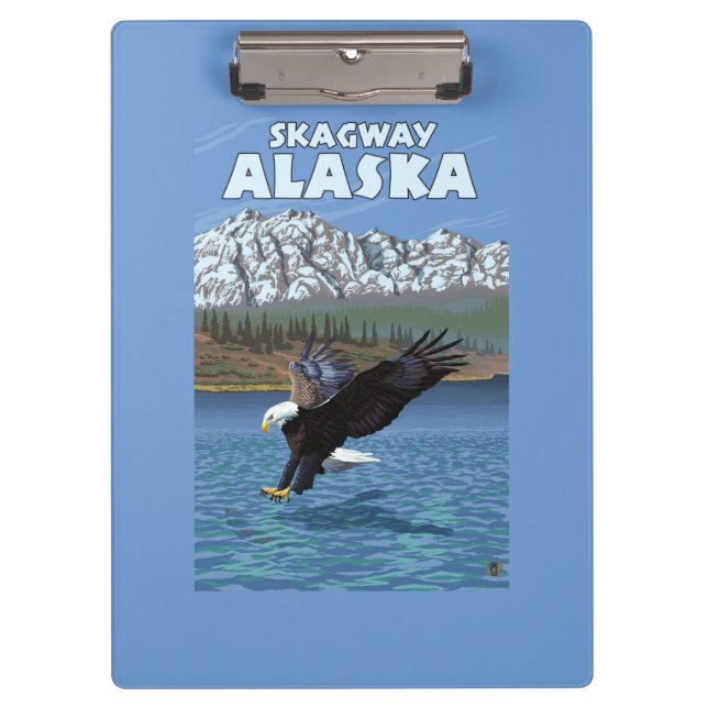Carpeta De Pinza Eagle calvo que se zambulle - Skagway, Alaska (Anverso)