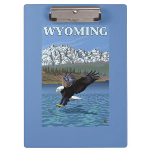 Carpeta De Pinza Eagle calvo que se zambulle - Wyoming