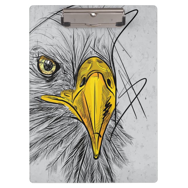 Carpeta De Pinza Eagle Sketch Face Wall Art (Anverso)