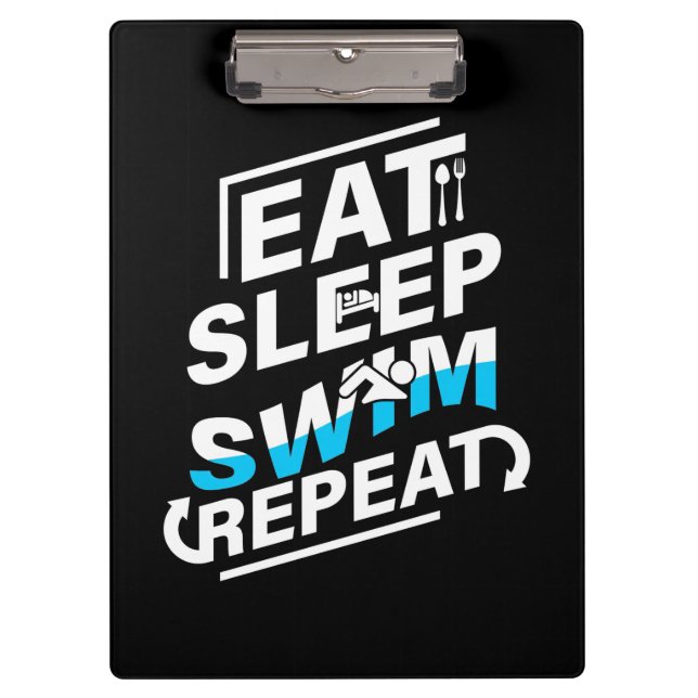 Carpeta De Pinza Eat Sleep Swim (Anverso)