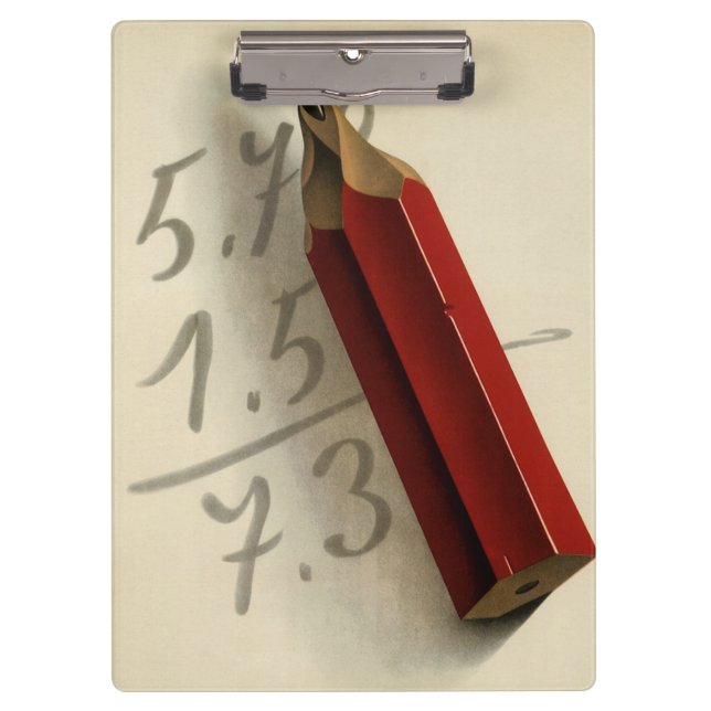 Carpeta De Pinza Ecuación matemática con lápiz rojo, negocios vinta (Anverso)