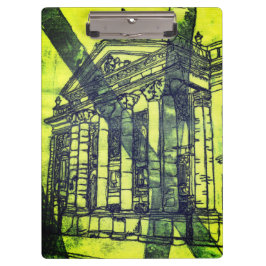 Carpeta De Pinza Edificio amarillo y negro