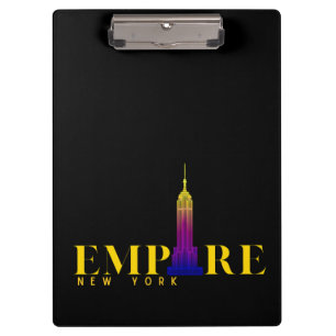 Carpeta De Pinza Edificio Empire State-Nueva York-Dorado Vibrante