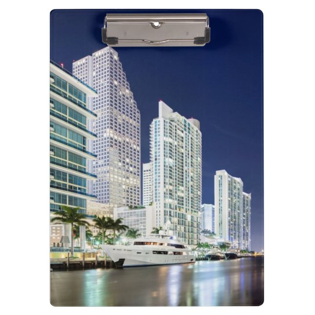 Carpeta De Pinza Edificios a lo largo del río Riverwalk de Miami (Anverso)