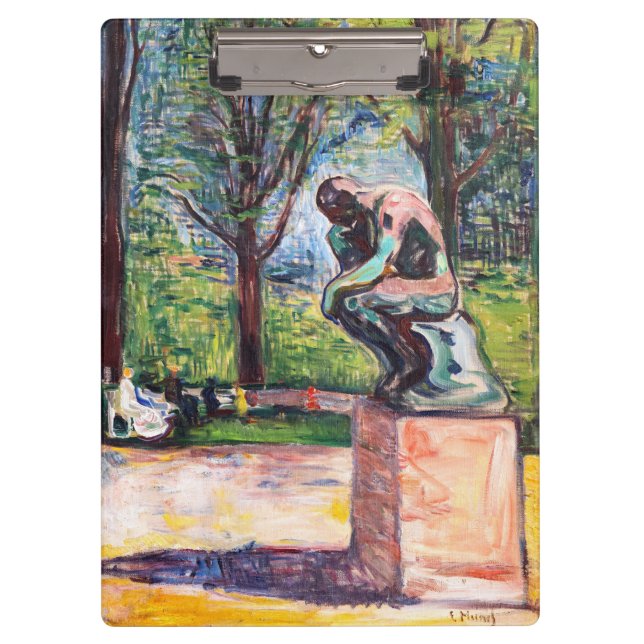 Carpeta De Pinza Edvard Munch - El pensador de Rodin (Anverso)