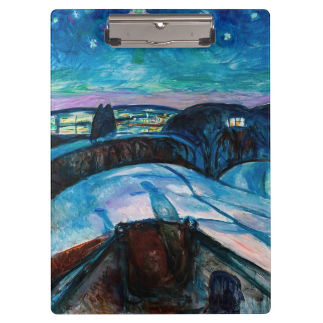 Carpeta De Pinza Edvard Munch - Noche Starry 1922 (Anverso)