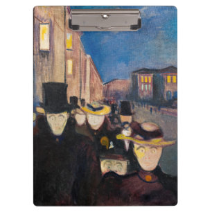 Carpeta De Pinza Edvard Munch - Por la noche en la calle Karl Johan