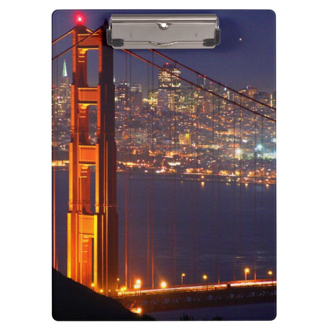 Carpeta De Pinza EE.UU., California. Puente Golden Gate de noche (Anverso)