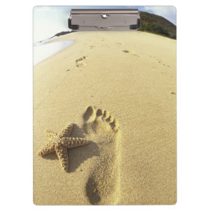Carpeta De Pinza EE. UU., Hawái, Maui, Makena Beach, Huella y